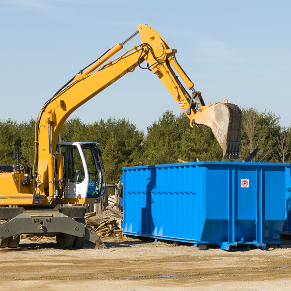 are there any restrictions on where a residential dumpster can be placed in Magazine